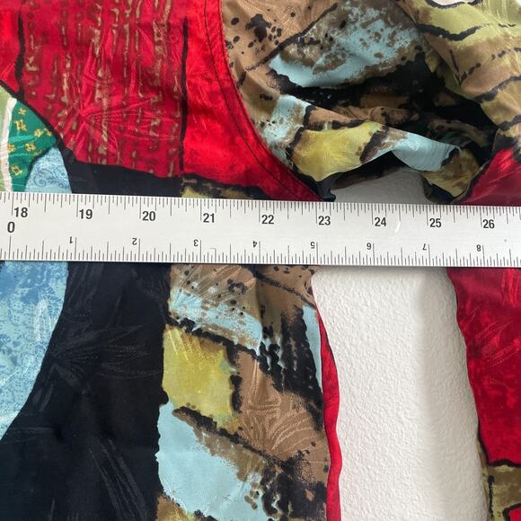 Chicos Button Up Top Women 3 XL Asian Geisha Print Silk Artsy Maximalist - Picture 9 of 12